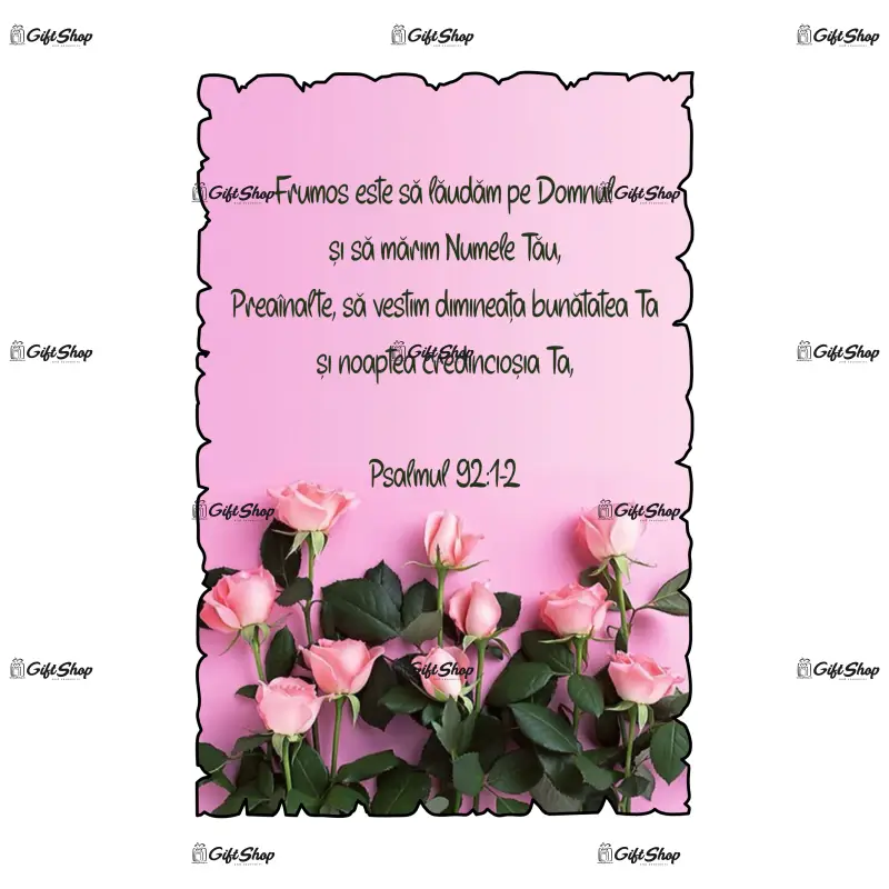 Psalmul 92:1-2, magnet frigider mgs046